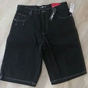 FUBU Black Denim shorts